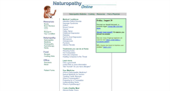 Desktop Screenshot of naturopathyonline.com