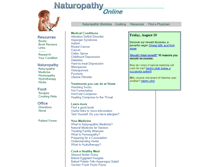 Tablet Screenshot of naturopathyonline.com